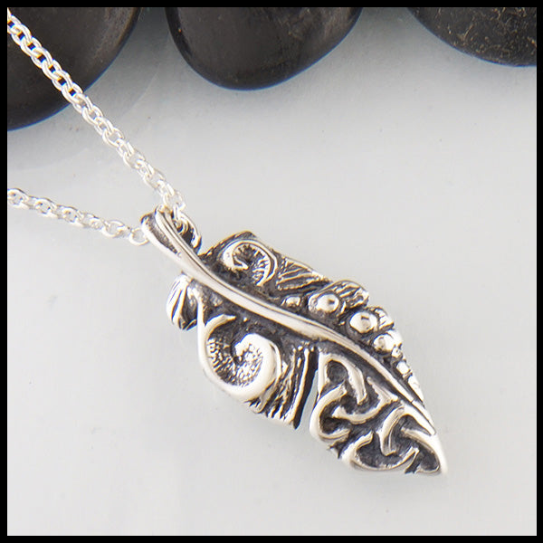 Celtic Feather Pendant by Walker Metalsmiths