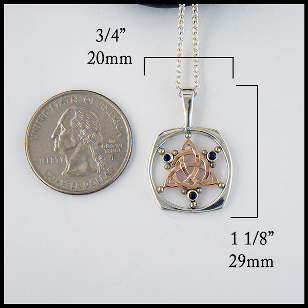 trinity sapphire pendant