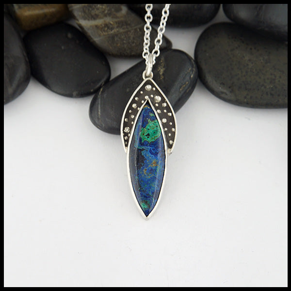 Chrysocolla Pendant in sterling silver