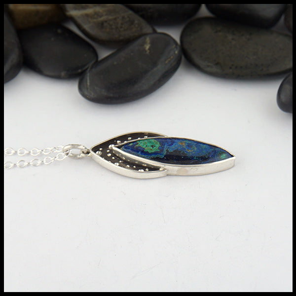 Chrysocolla Pendant in sterling silver