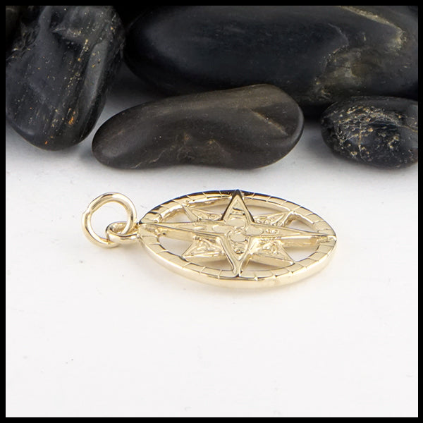 Profile View of Small Gold compass