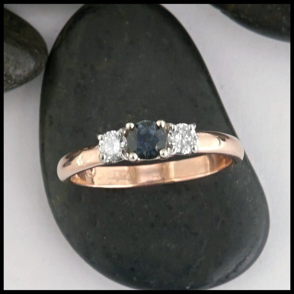 blue green sapphire ring