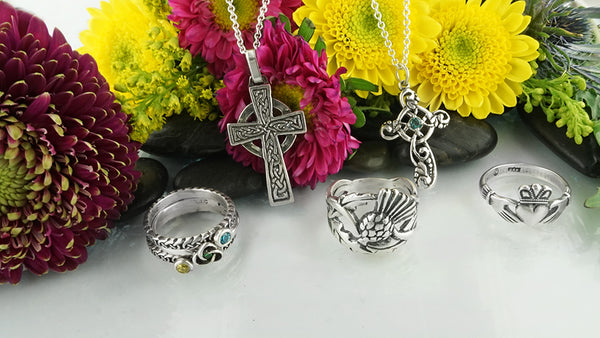 Celebrating “Bloomsday” in June with Our Caring Cross Celtic Jewelry Piece