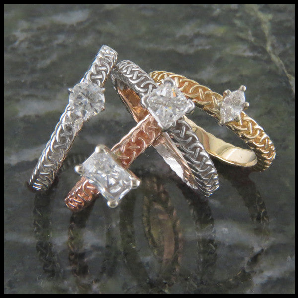 Josephine's Knot, Lover's Knot Celtic Diamond Wedding Set