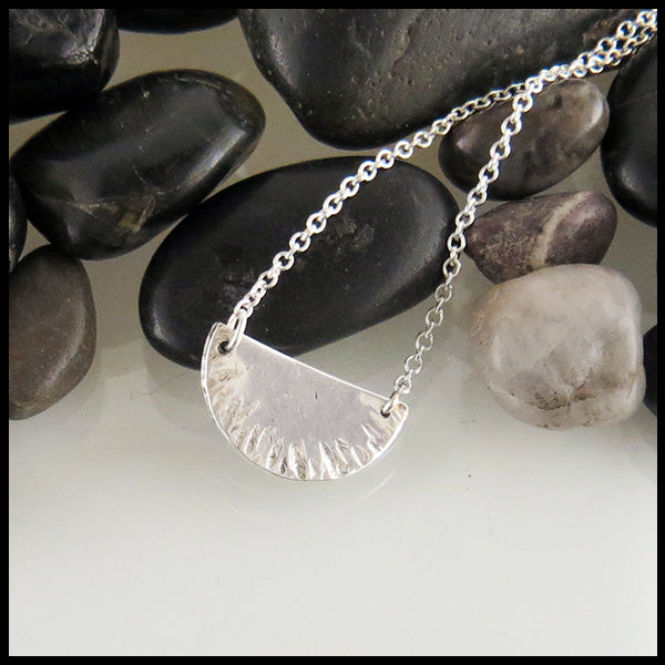 Half-moon Silver Necklace