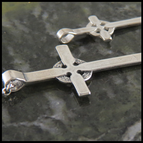 Simple Silver Celtic Cross by Walker Metalsmiths