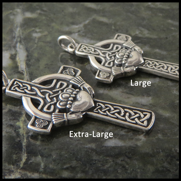 Extra Large and Large Claddagh Cross
