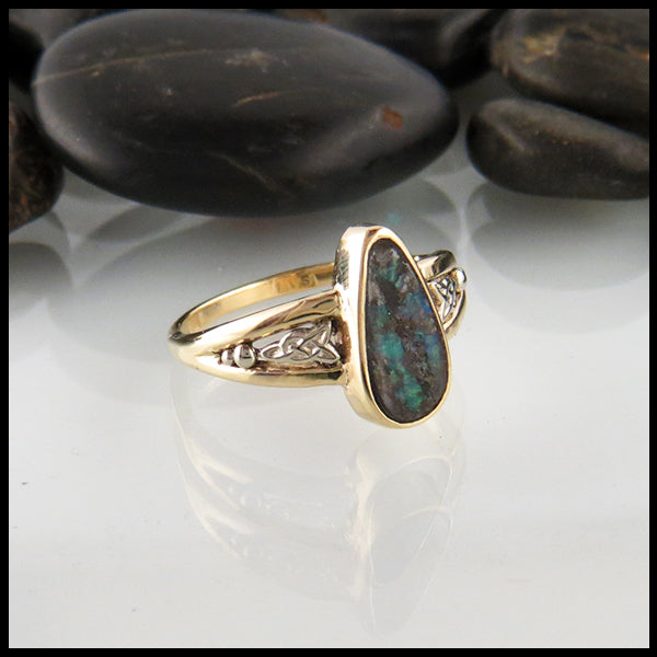 Australian Boulder Opal Ring in Gold