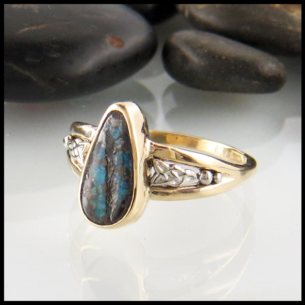 Australian Boulder Opal Ring in Gold