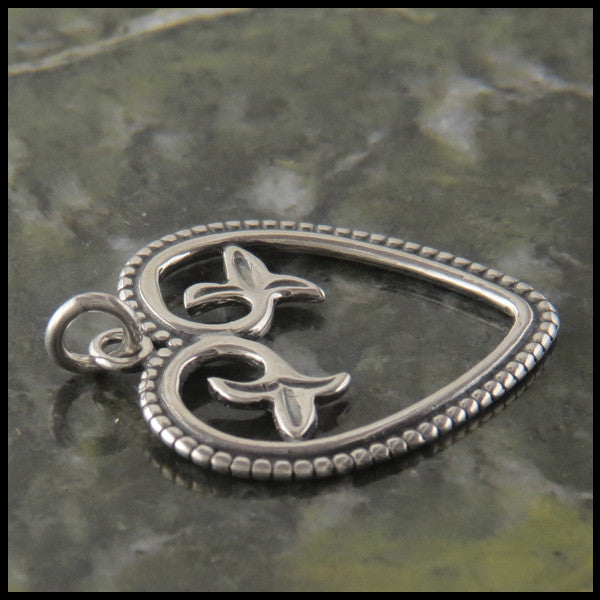 Ornate Celtic heart pendant in Sterling Silver
