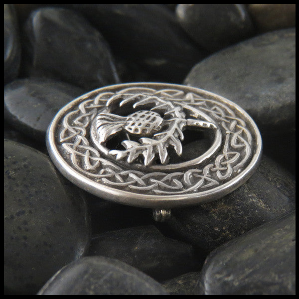 Scottish Thistle Brooch in Sterling Silver