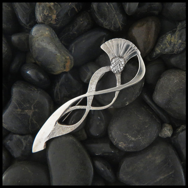 Thistle Kilt Pin in sterling silver