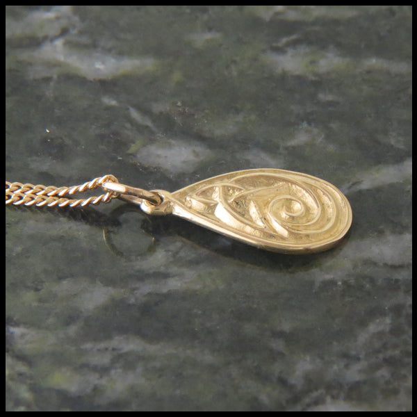 14K gold Celtic earrings and pendant