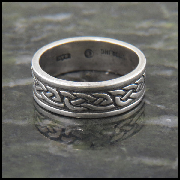 Celtic Knot Ring Band in Sterling Silver
