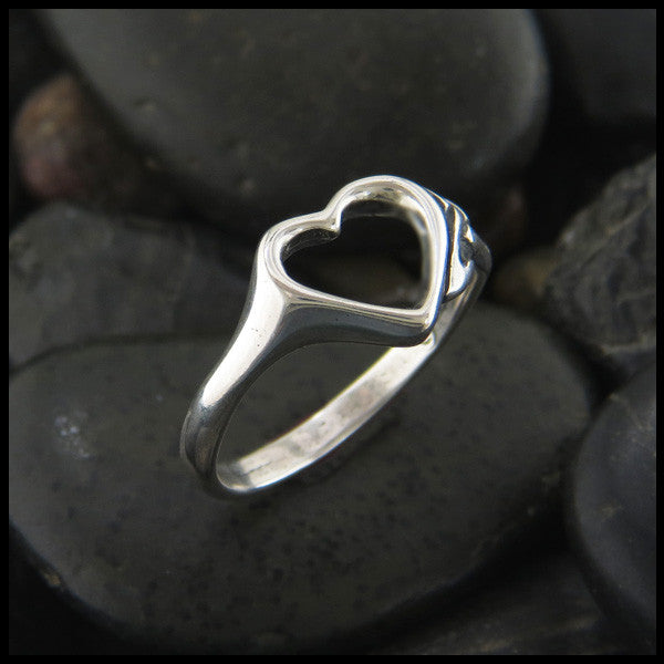 Celtic Trinity Knot Heart Ring in Sterling Silver