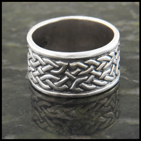 Wide St. Andrew's Knot Band Ring in Sterling Silver