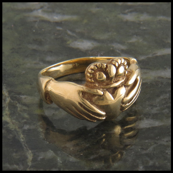 Irish Claddagh Ring in 14K Gold handcrafted by Walker Metalsmiths