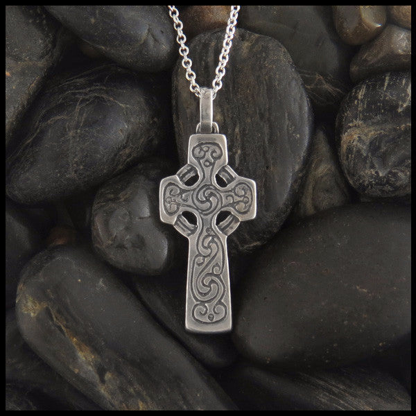 Unique Celtic Cross in Sterling Silver