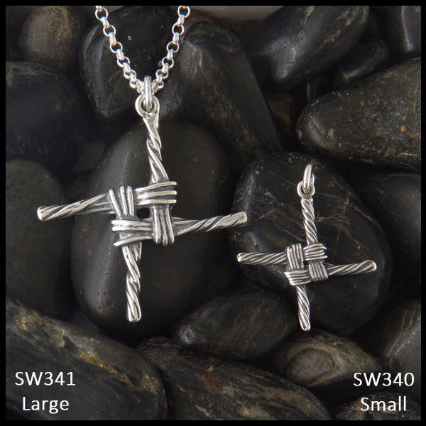 Traditional St Brigid Celtic Cross in Sterling Silver