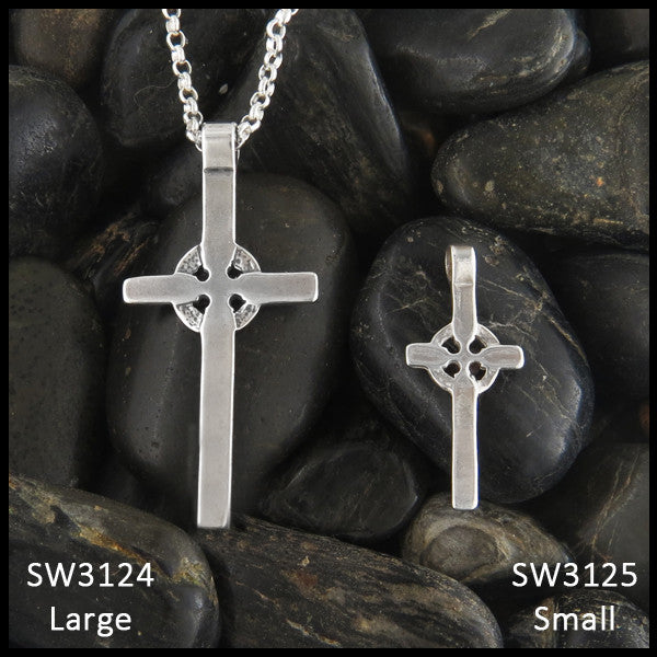 Simple Silver Celtic Cross by Walker Metalsmiths