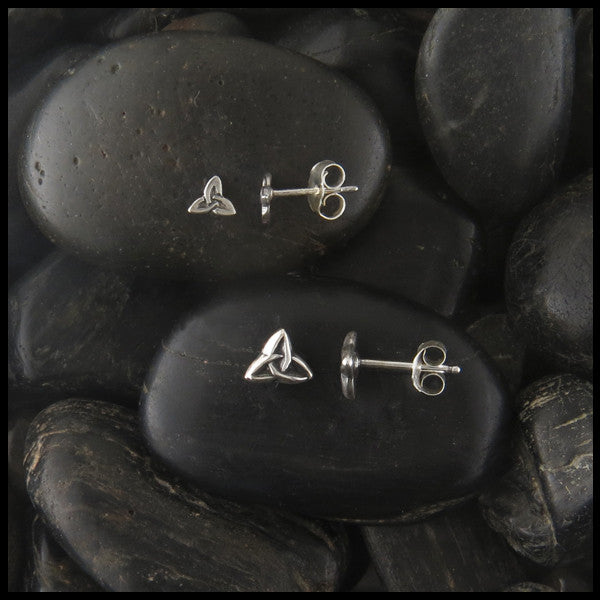 Small Triquetra post earrings in Sterling Silver