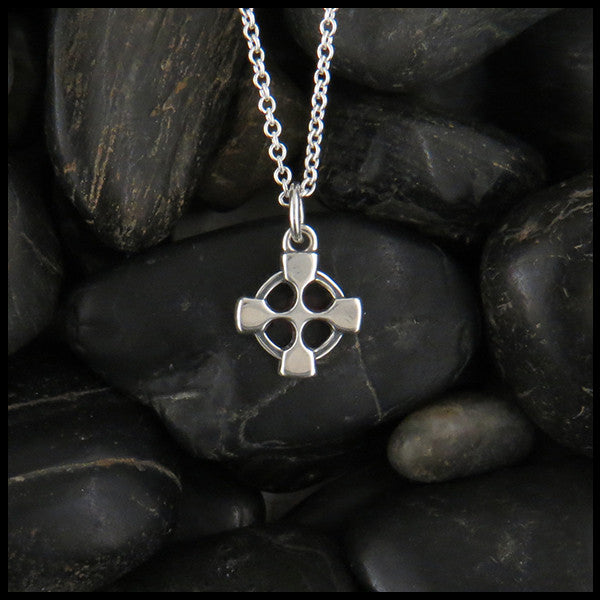 Celtic Sterling Silver Cross Pendant Equal Arm