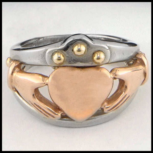 unique gold claddagh ring