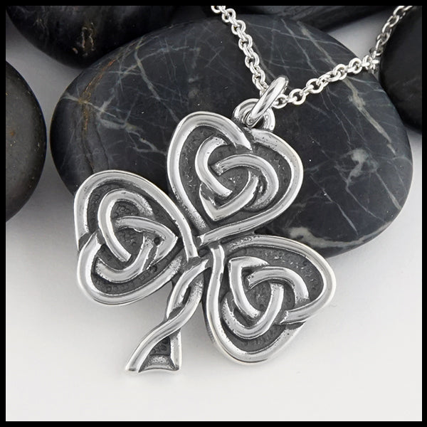 Celtic Shamrock Heart Pendant 