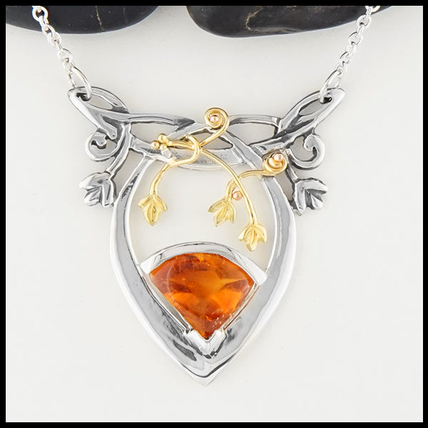 Citrine and Ivy Necklace