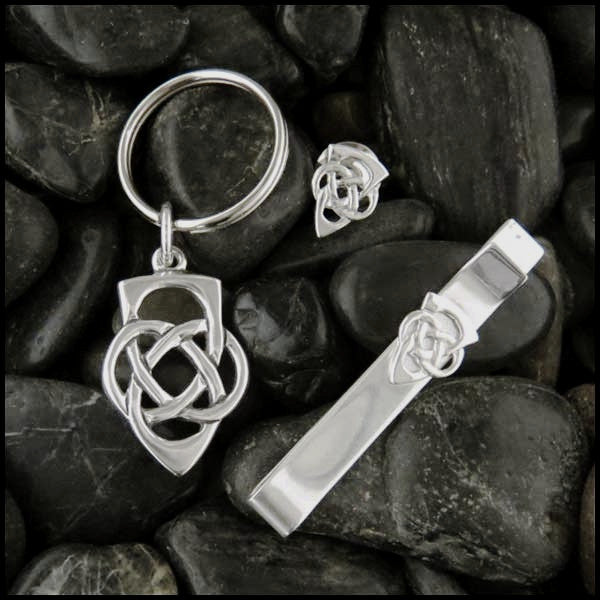 Father's Knot Men's Jewelry Set, Key Chain, Tir Tac, or Tie Bar