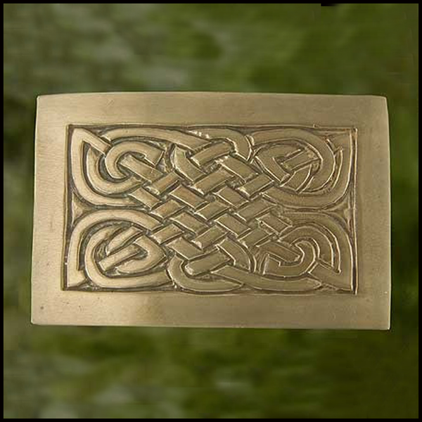 Walker Metalsmiths St. Andrew Celtic Knot Large Belt Buckle in Bronze